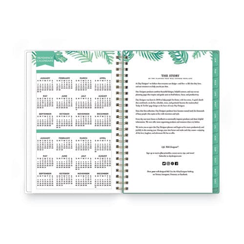 Blue Sky Day Designer Palms Weekly/monthly Planner Palms Artwork 8 X 5 Green/white Cover 12-month (jan To Dec): 2023 - School Supplies -