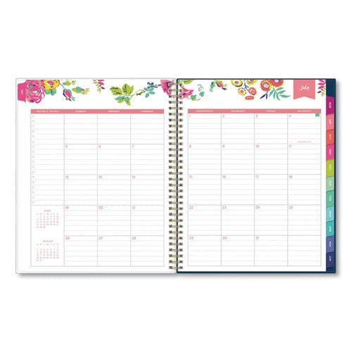 Blue Sky Day Designer Peyton Create-your-own Cover Weekly/monthly Planner Floral 11 X 8.5 Navy 12-month (july-june): 2022-2023 - School