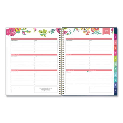 Blue Sky Day Designer Peyton Create-your-own Cover Weekly/monthly Planner Floral 11 X 8.5 Navy 12-month (july-june): 2022-2023 - School