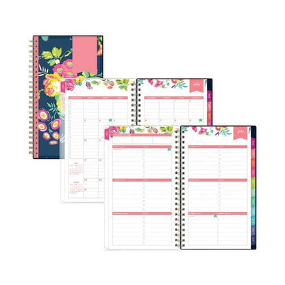 Blue Sky Day Designer Peyton Create-your-own Cover Weekly/monthly Planner Floral 8 X 5 Navy 12-month (july-june): 2022 To 2023 - School