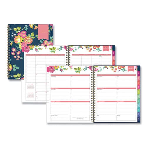 Blue Sky Day Designer Peyton Create-your-own Cover Weekly/monthly Planner Floral Artwork 11 X 8.5 Navy 12-month (jan-dec): 2023 - School