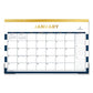 Blue Sky Day Designer Peyton Desk Pad Calendar Floral Artwork 22 X 17 Black Binding Clear Corners 12-month (jan-dec): 2023 - School Supplies