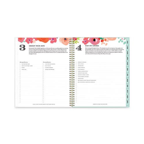 Blue Sky Day Designer Secret Garden Mint Frosted Weekly/monthly Planner 11 X 8.5 Multicolor Cover 12-month (jan To Dec): 2023 - School