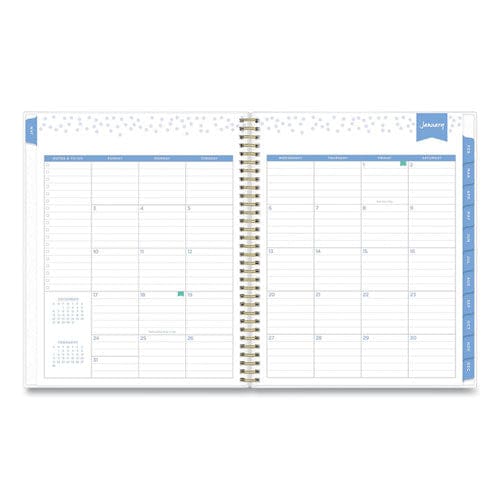 Blue Sky Day Designer Tile Weekly/monthly Planner Tile Artwork 11 X 8.5 Blue/white Cover 12-month (jan To Dec): 2023 - School Supplies -