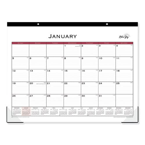 Blue Sky Enterprise Desk Pad Geometric Artwork 22 X 17 White/gray Sheets Black Binding Clear Corners 12-month (jan-dec): 2023 - School