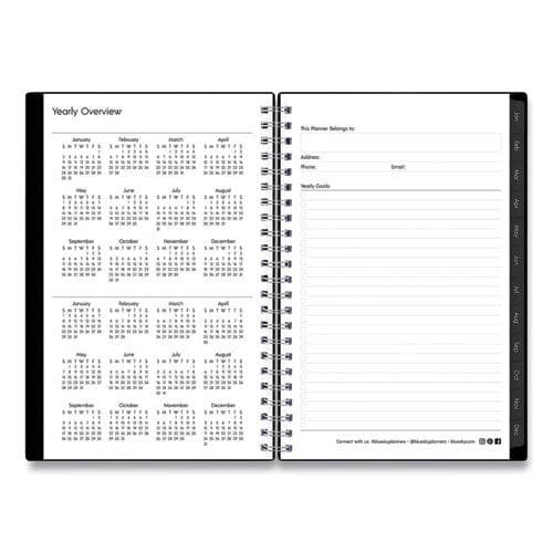 Blue Sky Enterprise Weekly/monthly Planner Enterprise Formatting 8 X 5 Black Cover 12-month (jan To Dec): 2023 - School Supplies - Blue Sky®