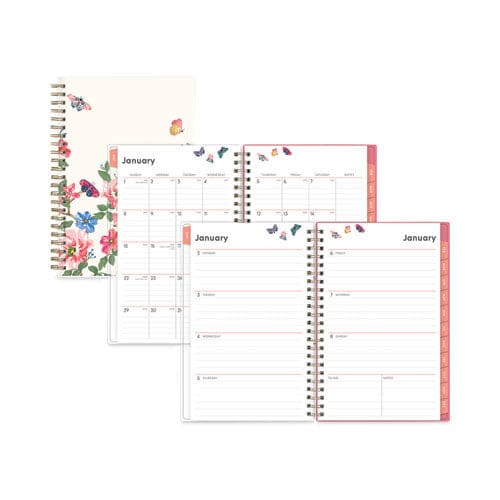 Blue Sky Fly By Frosted Weekly/monthly Planner Fly By Butterflies Artwork 8 X 5 Blush/pink Cover 12-month (jan To Dec): 2023 - School