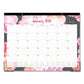 Blue Sky Joselyn Desk Pad Rose Artwork 22 X 17 White/pink/peach Sheets Black Binding Clear Corners 12-month (jan-dec): 2023 - School