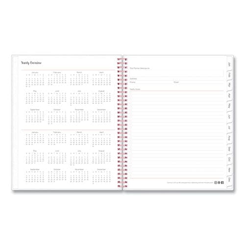 Blue Sky Joselyn Weekly/monthly Planner Joselyn Floral Artwork 11 X 8.5 Pink/peach/black Cover 12-month (jan To Dec): 2023 - School Supplies