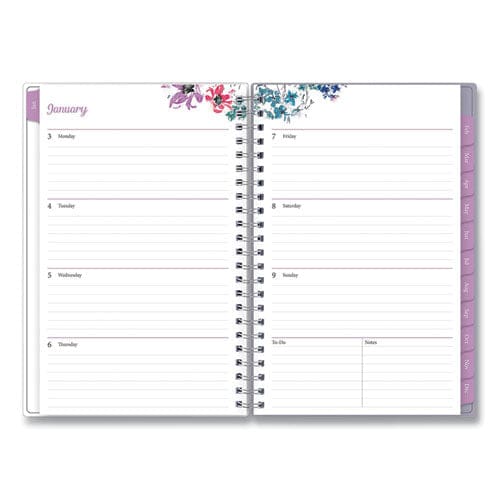 Blue Sky Laila Create-your-own Cover Weekly/monthly Planner Wildflower Artwork 8 X 5 Purple/blue/pink 12-month (jan-dec): 2023 - School