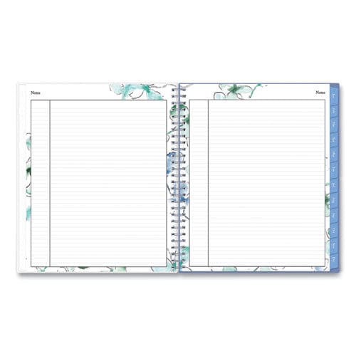 Blue Sky Lindley Monthly Planner Lindley Floral Artwork 10 X 8 White/blue/green Cover 12-month (jan To Dec): 2023 - School Supplies - Blue