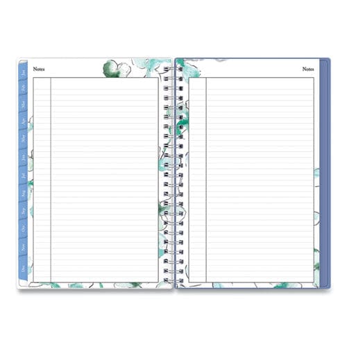 Blue Sky Lindley Weekly/monthly Planner Lindley Floral Artwork 8 X 5 White/blue/green Cover 12-month (jan To Dec): 2023 - School Supplies -