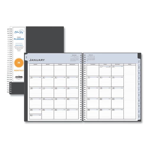 Blue Sky Passages Monthly Planner 10 X 8 Charcoal Cover 12-month (jan To Dec): 2023 - School Supplies - Blue Sky®