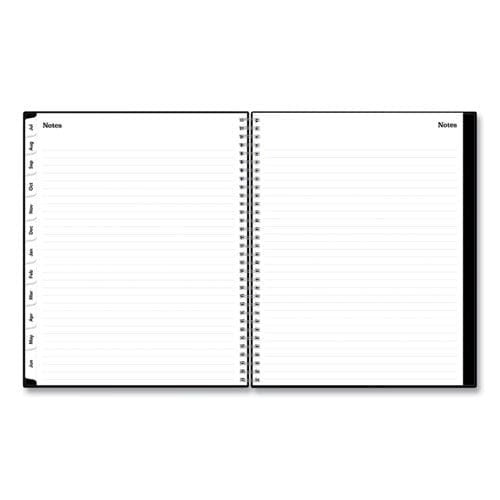 Blue Sky Solid Black Teacher’s Weekly/monthly Lesson Planner Two-page Spread (nine Classes) 11 X 8.5 Black Cover 2022 To 2023 - School