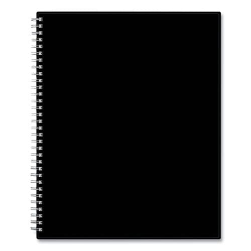 Blue Sky Solid Black Teacher’s Weekly/monthly Lesson Planner Two-page Spread (nine Classes) 11 X 8.5 Black Cover 2022 To 2023 - School