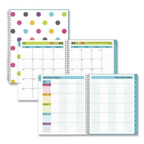 Blue Sky Teacher Dots Academic Year Create-your-own Cover Weekly/monthly Planner 11 X 8.5 12-month (july To June): 2022 To 2023 - School