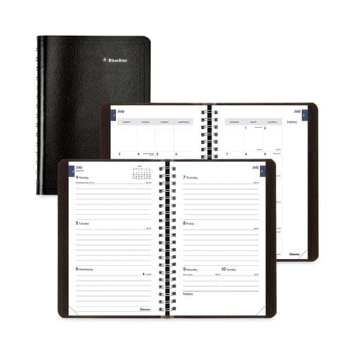Blueline Academic Weekly/monthly Planner 8 X 5 Black Cover 13-month (jul To Aug): 2022 To 2023 - School Supplies - Blueline®