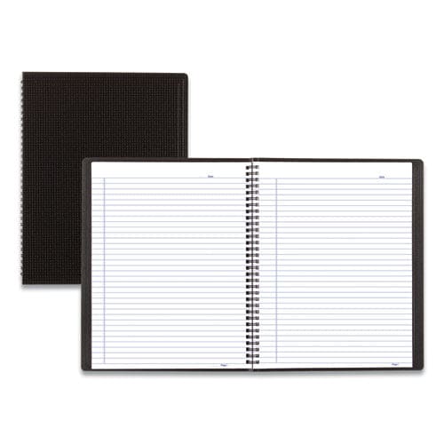 Blueline Duraflex Poly Notebook 1 Subject Medium/college Rule Black Cover 11 X 8.5 80 Sheets - Office - Blueline®