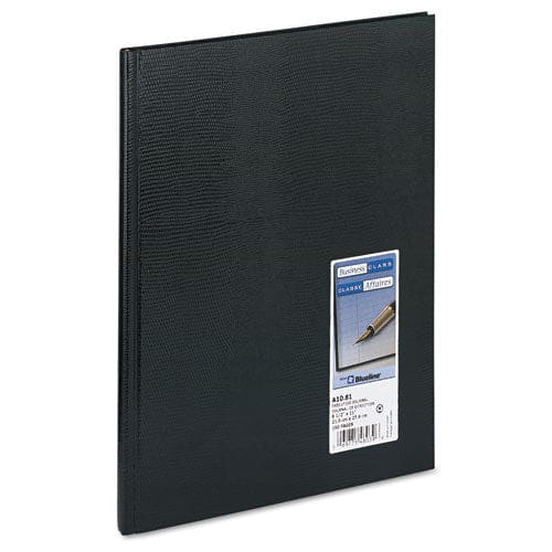 Blueline Executive Notebook Ribbon Bookmark 1 Subject Medium/college Rule Black Cover 10.75 X 8.5 75 Sheets - Office - Blueline®