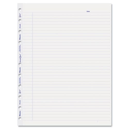 Blueline Miraclebind Ruled Paper Refill Sheets For All Miraclebind Notebooks And Planners 11 X 9.06 White/blue Sheets Undated - School