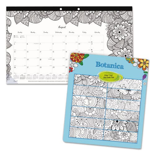 Blueline Monthly Desk Pad Calendar Doodleplan Coloring Pages 22 X 17 Black Binding Clear Corners 12-month (jan To Dec): 2023 - School