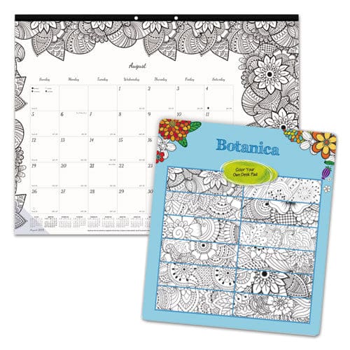 Blueline Monthly Desk Pad Calendar Doodleplan Coloring Pages 22 X 17 Black Binding Clear Corners 12-month (jan To Dec): 2023 - School