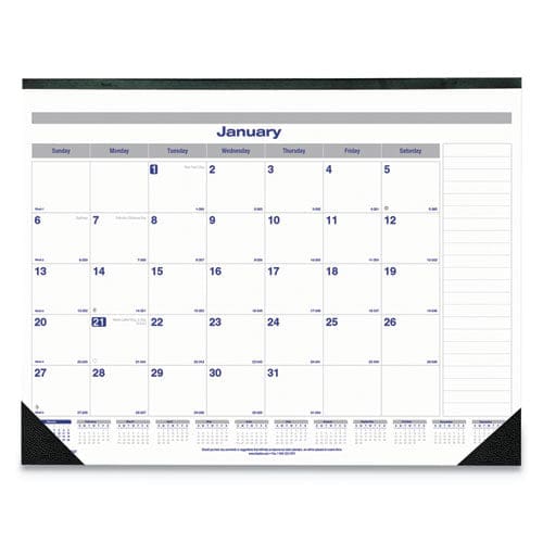 Blueline Net Zero Carbon Monthly Desk Pad Calendar 22 X 17 White/gray/blue Sheets Black Binding 12-month (jan To Dec): 2023 - School