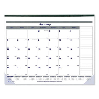 Blueline Net Zero Carbon Monthly Desk Pad Calendar 22 X 17 White/gray/blue Sheets Black Binding 12-month (jan To Dec): 2023 - School