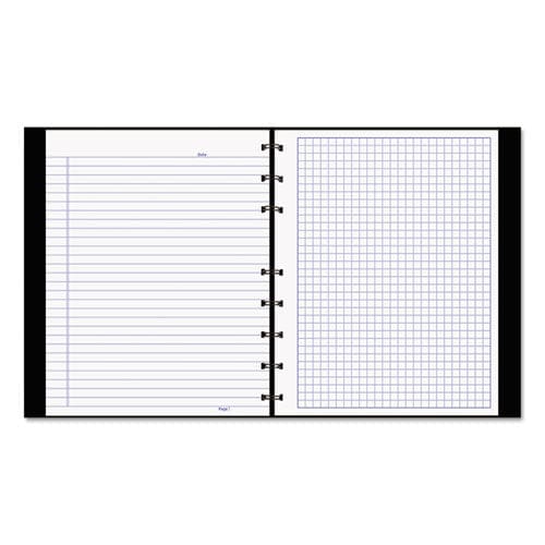 Blueline Notepro Quad Computation Notebook Data-lab-record Format Narrow Rule/quadrille Rule Black Cover 9.25 X 7.25 96 Sheets - School