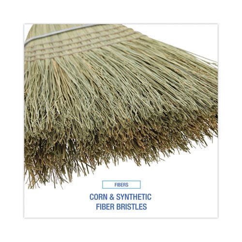 Boardwalk 100% Corn Brooms 60 Overall Length Natural 6/carton - Janitorial & Sanitation - Boardwalk®