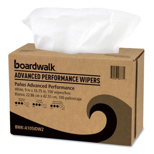 Boardwalk Advanced Performance Wipers 9 X 16.75 White 100/dispenser Pack 10 Dispenser Packs/carton - Janitorial & Sanitation - Boardwalk®