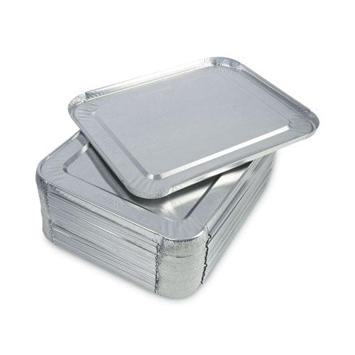 Boardwalk Aluminum Steam Table Pan Lids Fits Half-size Pan Deep 10.5 X 12.81 X 0.63 100/carton - Food Service - Boardwalk®