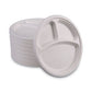 Boardwalk Bagasse Dinnerware 3-compartment Plate 10 Dia White 500/carton - Food Service - Boardwalk®