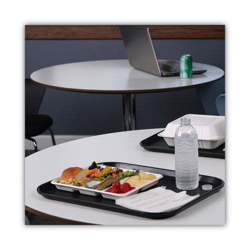 Boardwalk Bagasse Dinnerware 5-compartment Tray 10 X 8 White 500/carton - Food Service - Boardwalk®