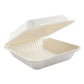 Boardwalk Bagasse Food Containers Hinged-lid 1-compartment 6 X 6 X 3.19 White Sugarcane 125/sleeve 4 Sleeves/carton - Food Service -