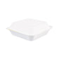 Boardwalk Bagasse Food Containers Hinged-lid 1-compartment 9 X 9 X 3.19 White Sugarcane 100/sleeve 2 Sleeves/carton - Food Service -