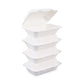 Boardwalk Bagasse Food Containers Hinged-lid 1-compartment 9 X 6 X 3.19 White Sugarcane 125/sleeve 2 Sleeves/carton - Food Service -