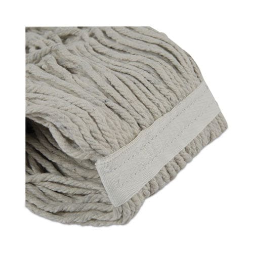 Boardwalk Banded Cotton Mop Head #24 White 12/carton - Janitorial & Sanitation - Boardwalk®