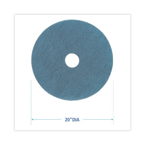 Boardwalk Burnishing Floor Pads 20 Diameter Aqua 5/carton - Janitorial & Sanitation - Boardwalk®