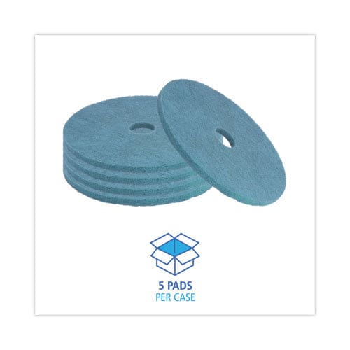 Boardwalk Burnishing Floor Pads 20 Diameter Aqua 5/carton - Janitorial & Sanitation - Boardwalk®