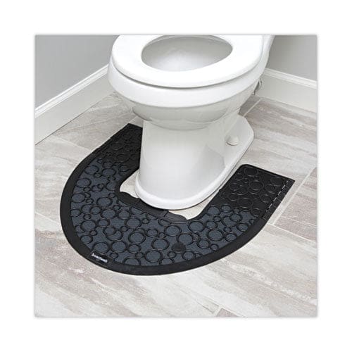 Boardwalk Commode Mat 2.0 Absorbant Rubber 22 X 22 Black 6/carton - Janitorial & Sanitation - Boardwalk®