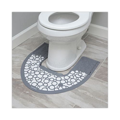 Boardwalk Commode Mat 2.0 Rubber 22.88 X 22 Gray/white 6/carton - Janitorial & Sanitation - Boardwalk®