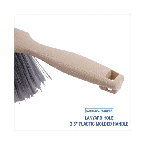 Boardwalk Counter Brush Black Polypropylene 4.5 Brush 3.5 Tan Plastic Handle - Janitorial & Sanitation - Boardwalk®