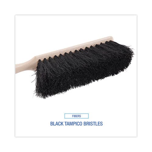 Boardwalk Counter Brush Black Tampico Bristles 4.5 Brush 3.5 Tan Plastic Handle - Janitorial & Sanitation - Boardwalk®