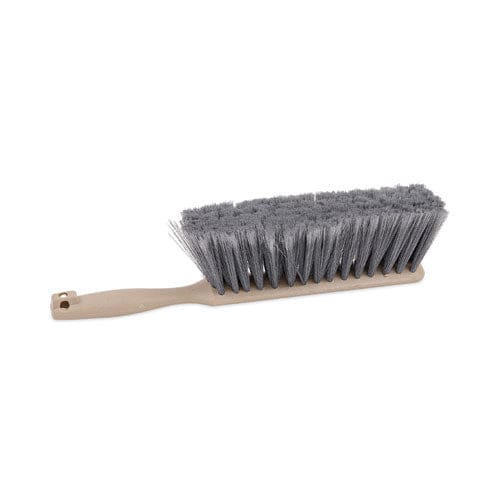 Boardwalk Counter Brush Gray Flagged Polypropylene Bristles 4.5 Brush 3.5 Tan Plastic Handle - Janitorial & Sanitation - Boardwalk®