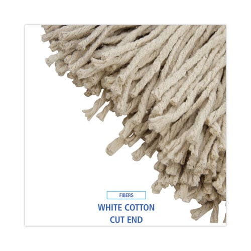 Boardwalk Cut-end Lie-flat Wet Mop Head Cotton 24oz White 12/carton - Janitorial & Sanitation - Boardwalk®