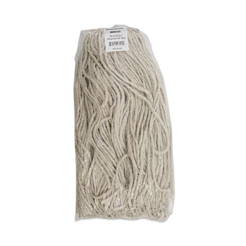 Boardwalk Cut-end Lie-flat Wet Mop Head Cotton 24oz White 12/carton - Janitorial & Sanitation - Boardwalk®