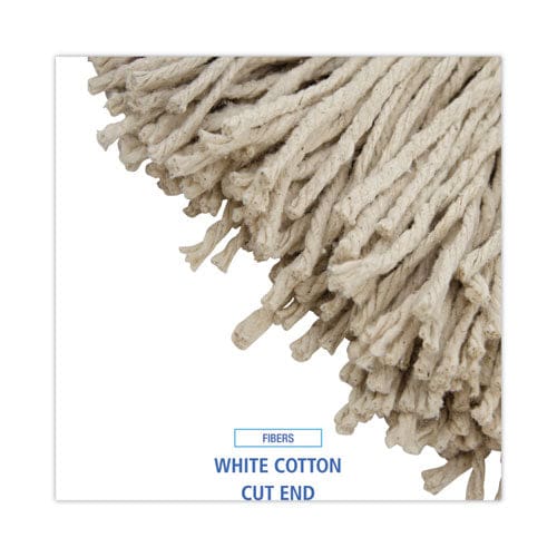 Boardwalk Cut-end Lie-flat Wet Mop Head Cotton 24oz White - Janitorial & Sanitation - Boardwalk®