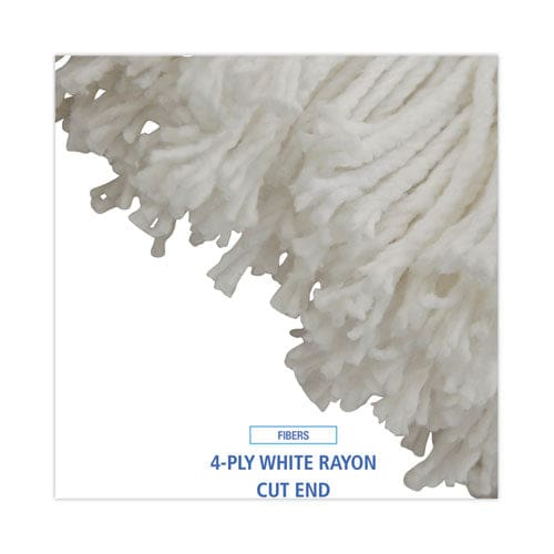 Boardwalk Cut-end Lie-flat Wet Mop Head Rayon 16oz White - Janitorial & Sanitation - Boardwalk®