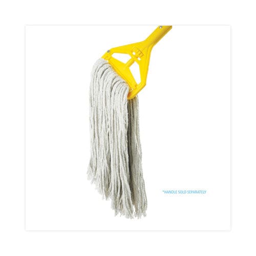 Boardwalk Cut-end Wet Mop Head Cotton No. 24 White 12/carton - Janitorial & Sanitation - Boardwalk®